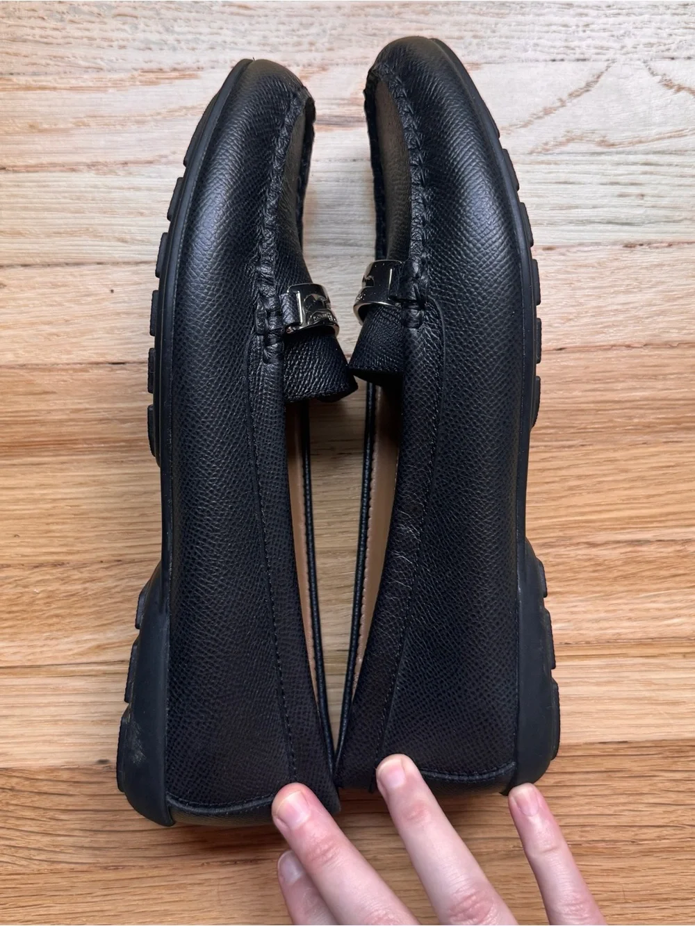 Coach Olympia Pebble Grain Leather Loafers- Women 7.5